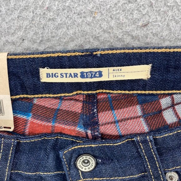 BIG STAR Jeans Womens 28 Alex Blue Dark Wash Denim Skinny Stretch Everyday NWT - Picture 5 of 12